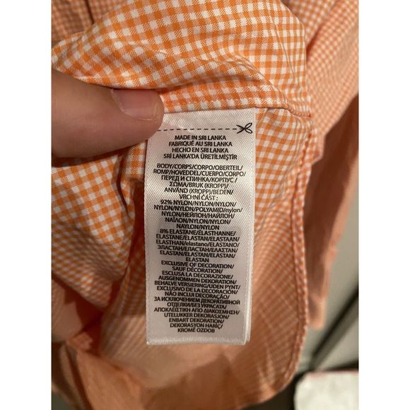 Polo Ralph Lauren Performance Stretch Long Sleeve Button Shirt XL Orange White - Picture 4 of 7